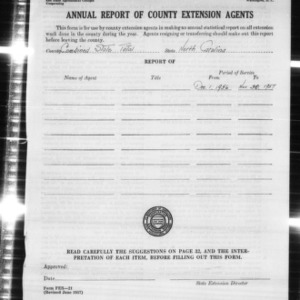 Annual Report of County Extension Agents, Combined State Total, North Carolina, 1957