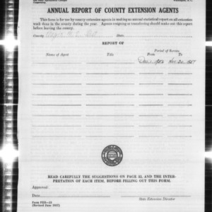 Annual Report of County Extension Agents, African American, Northeastern District, North Carolina