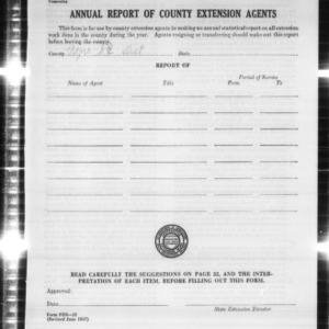 Annual Report of County Extension Agents, African American, Southeastern District, North Carolina