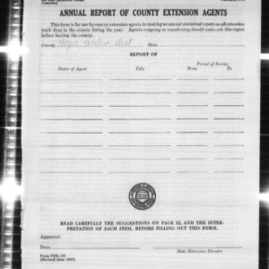 Annual Report of County Extension Agents, African American, Western District, North Carolina