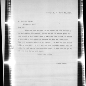 C. R. Hudson correspondence, March 1912