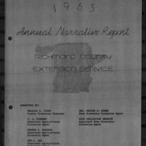 Annual Narrative Report Richmond County Extension Service