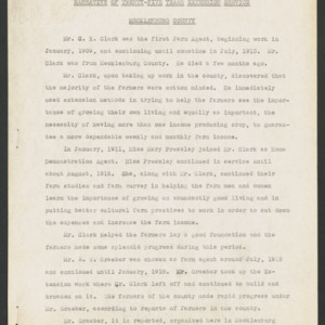 Mecklenburg County, Narrative of Twenty-Five Years Extension Service, undated