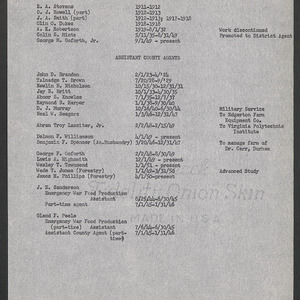 Wayne County: Agents List, 1951