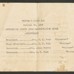 United Nations Day, 1950 October 25