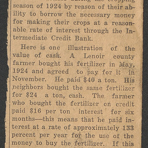 Wake County News Articles, circa 1925, 1939