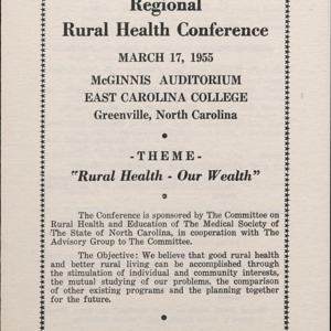 Health Conferences -- Regional :: Administrative Records