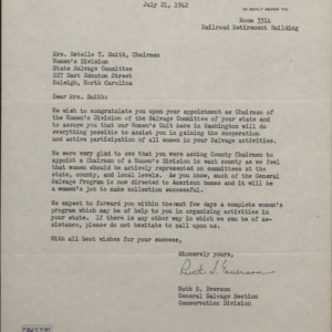 World War II -- Salvage -- Correspondence :: World War II :: Administrative Records