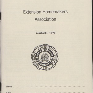 North Carolina Extension Homemakers Association yearbook, 1970