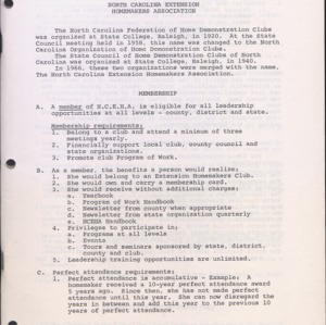 North Carolina Extension Homemakers Association, Officer's supplement, 1974