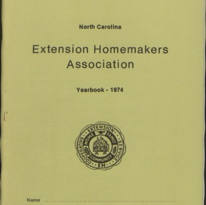 North Carolina Extension Homemakers Association yearbook, 1974