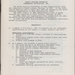 North Carolina Extension Homemakers Association, Inc., Officer's supplement, 1976