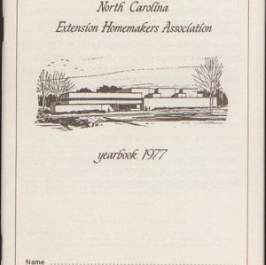 North Carolina Extension Homemakers Association yearbook, 1977