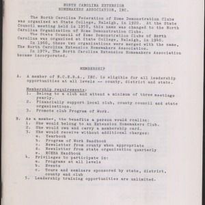 North Carolina Extension Homemakers Association, Inc., Officer's supplement, 1977