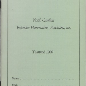 North Carolina Extension Homemakers Association, Inc. yearbook, 1980