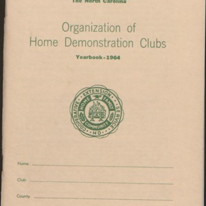 North Carolina Organization of Home Demonstration Clubs yearbook, 1964