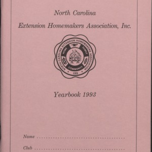 North Carolina Extension Homemakers Association, Inc. yearbook, 1993
