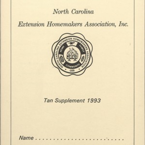 North Carolina Extension Homemakers Association, Inc., Tan supplement, 1993