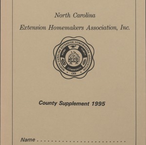 North Carolina Extension Homemakers Association, Inc., County supplement, 1995