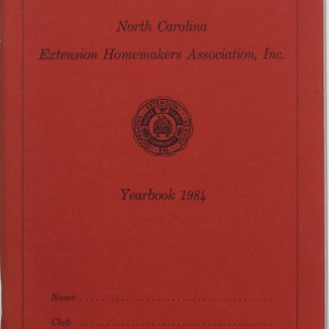 North Carolina Extension Homemakers Association, Inc. yearbook, 1984