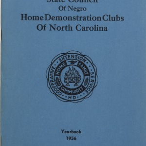 State Council of Negro Home Demonstration Clubs of North Carolina yearbook, 1956