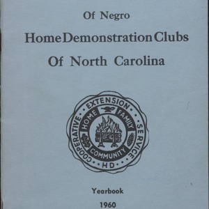State Council of Negro Home Demonstration Clubs of North Carolina yearbook, 1960