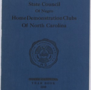 State Council of Negro Home Demonstration Clubs of North Carolina yearbook, 1949