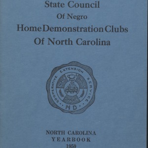 State Council of Negro Home Demonstration Clubs of North Carolina yearbook, 1950