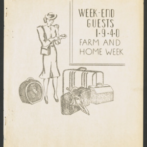 Farm and Home Week, Week-end Guests, 1940