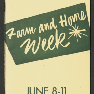 Farm and Home Week program, 1953