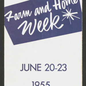 Farm and Home Week program, 1955