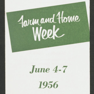 Farm and Home Week program, 1956
