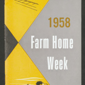 Farm Home Week program, 1958