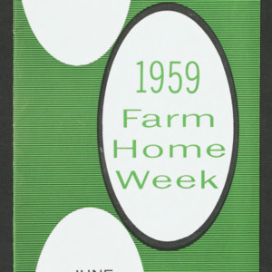 Farm Home Week program, 1959