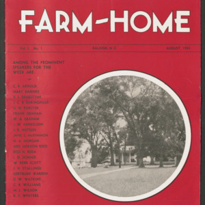 Farm and Home Week Publication and program, 1934