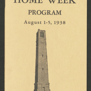 Farm and Home Week Program, 1938