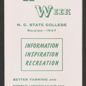Farm and Home Week, Documentation and Participants, 1947