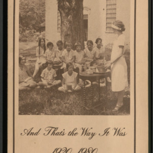 And That's the Way It Was: The 60 Year History of Extension Home Economics Work in North Carolina, 1920 to 1980
