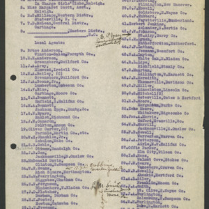 North Carolina Cooperative Extension Service, Personnel Lists, 1913