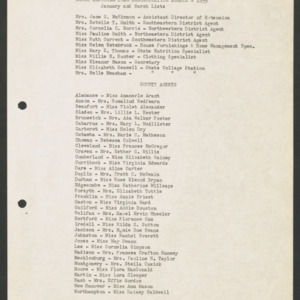 North Carolina Cooperative Extension Service, Personnel Lists, 1935