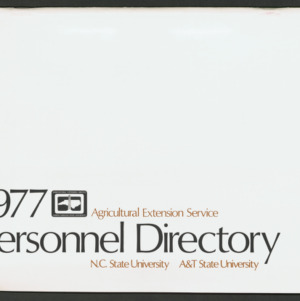 North Carolina Cooperative Extension Service, Personnel Directory, 1977