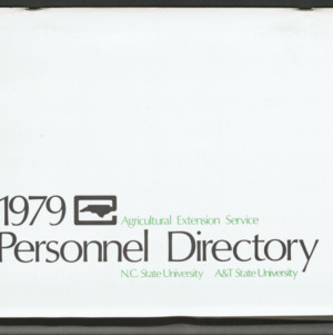 North Carolina Cooperative Extension Service, Personnel Directory, 1979