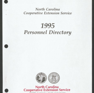 North Carolina Cooperative Extension Service, Personnel Directory, 1995