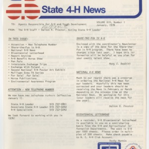 State 4H News, vol. XIV, no. 1