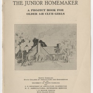 The Junior Homemaker - A Project Book for Older 4-H Club Girls (Club Series No. 5, Reprint)