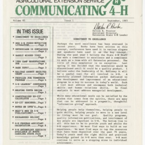 Communicating 4-H - Volume 85 Issue 1