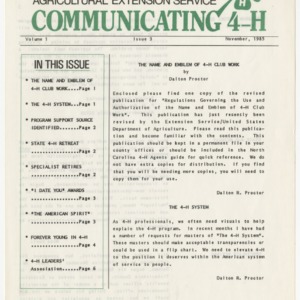 Communicating 4-H - Volume 1 Issue 3