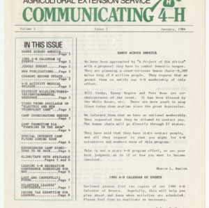 Communicating 4-H - Volume 2 Issue 1