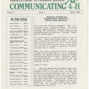 Communicating 4-H - Volume 4 Issue 3