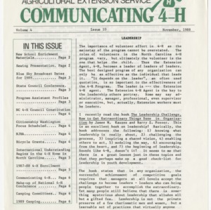 Communicating 4-H - Volume 4 Issue 10